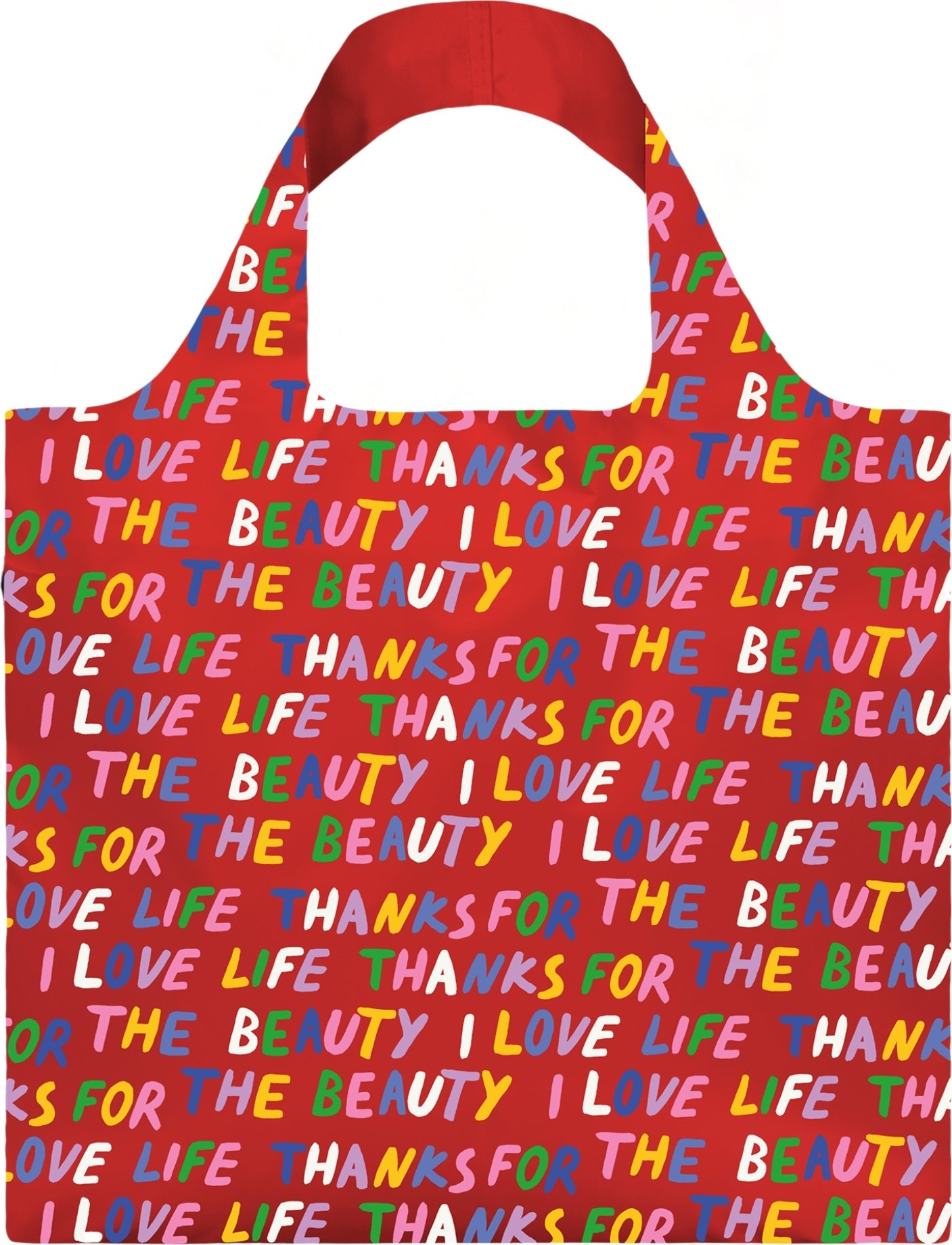 Torba LOQI Artist Love Life czerwona z recyklingu