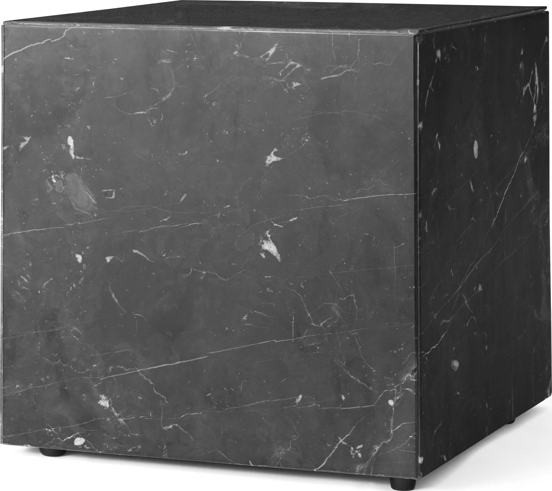 Postument marmurowy Menu sześcian czarny marmur