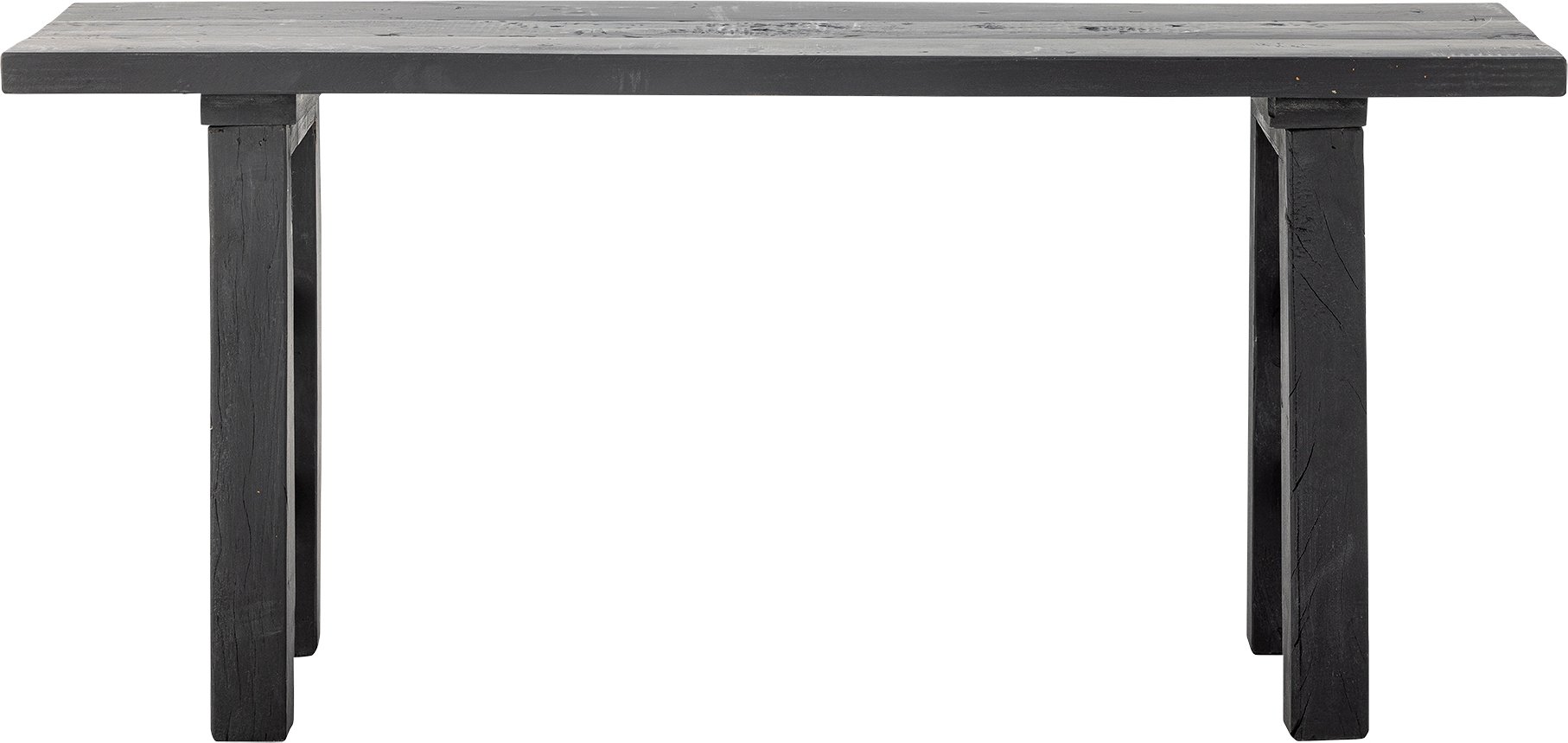 Ławka Riber wysoka 102 cm czarna drewniana