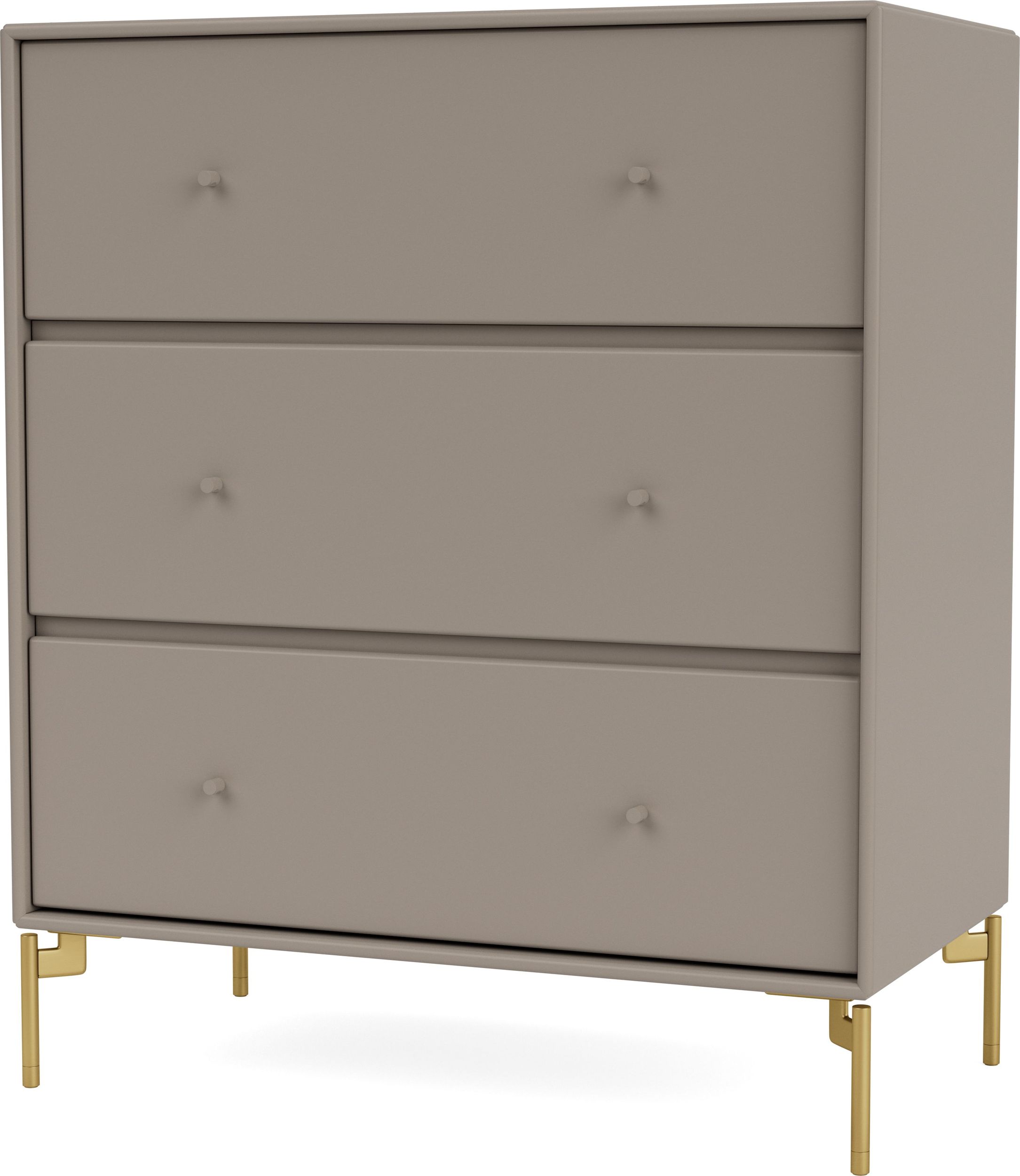 Komoda Carry truflowa na mosiężnych nogach