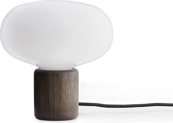 Lampa stołowa Karl-Johan biała wędzony dąb