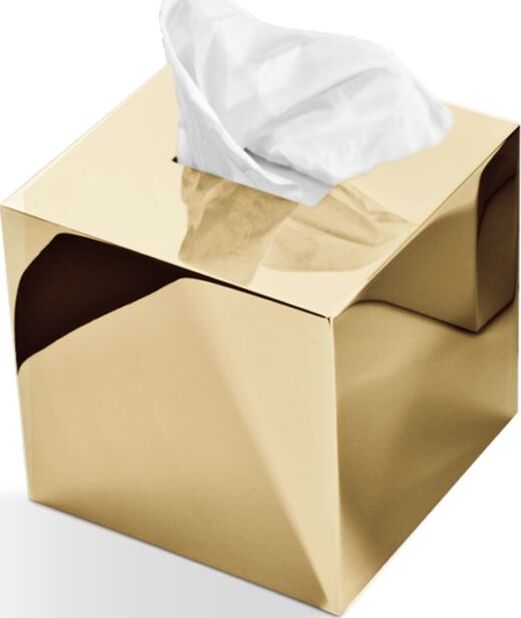 Pojemnik na chusteczki Corner kwadratowy złoty