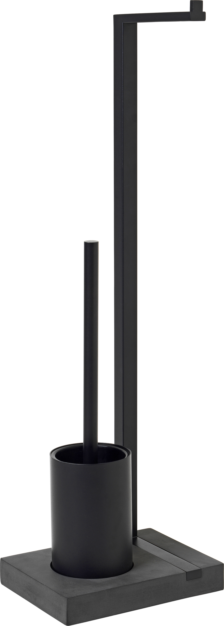 Stojak na papier toaletowy oraz szczotka do WC Menoto czarny