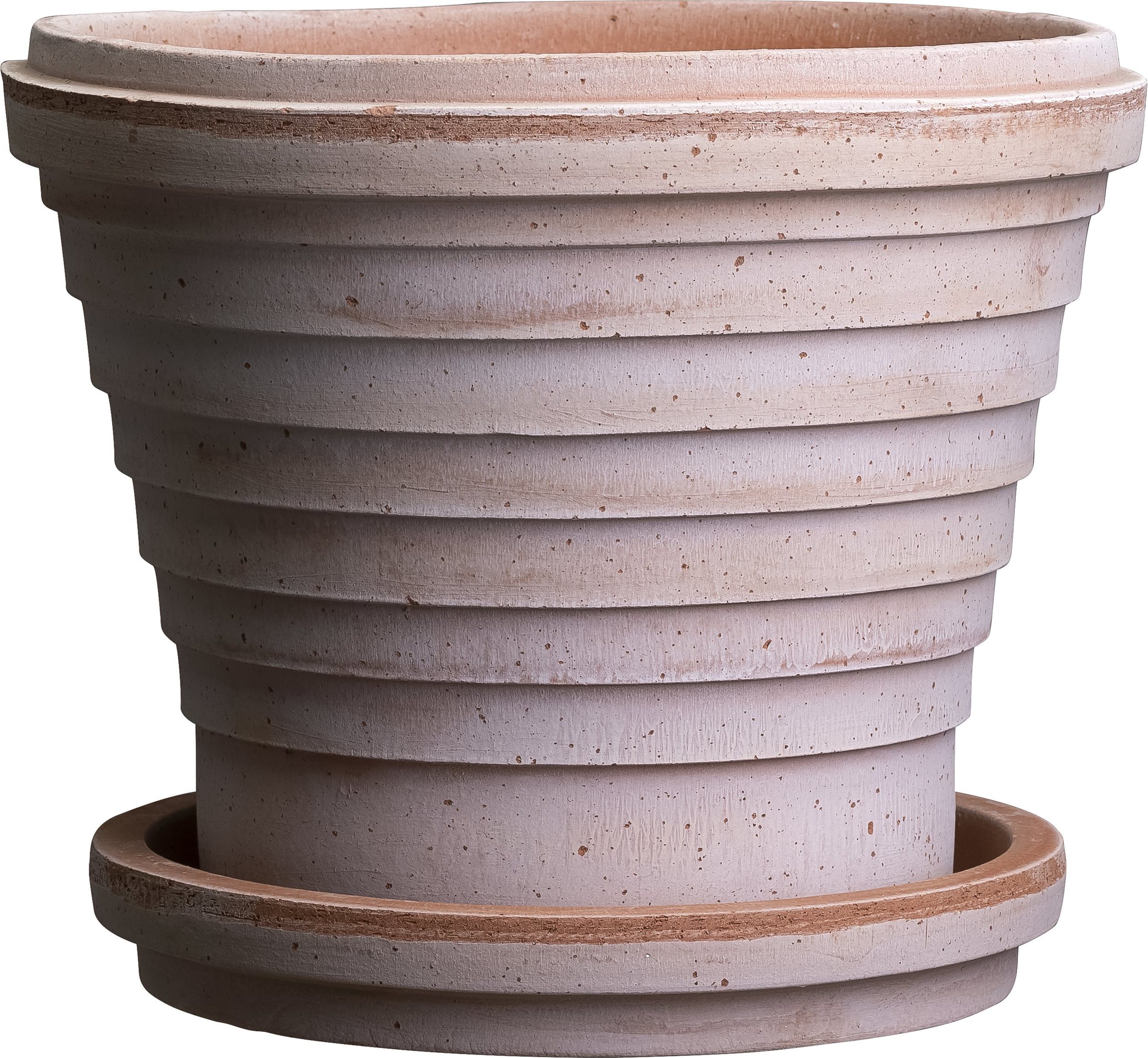 Doniczka Planet Neptune 21 cm różowa z podstawką