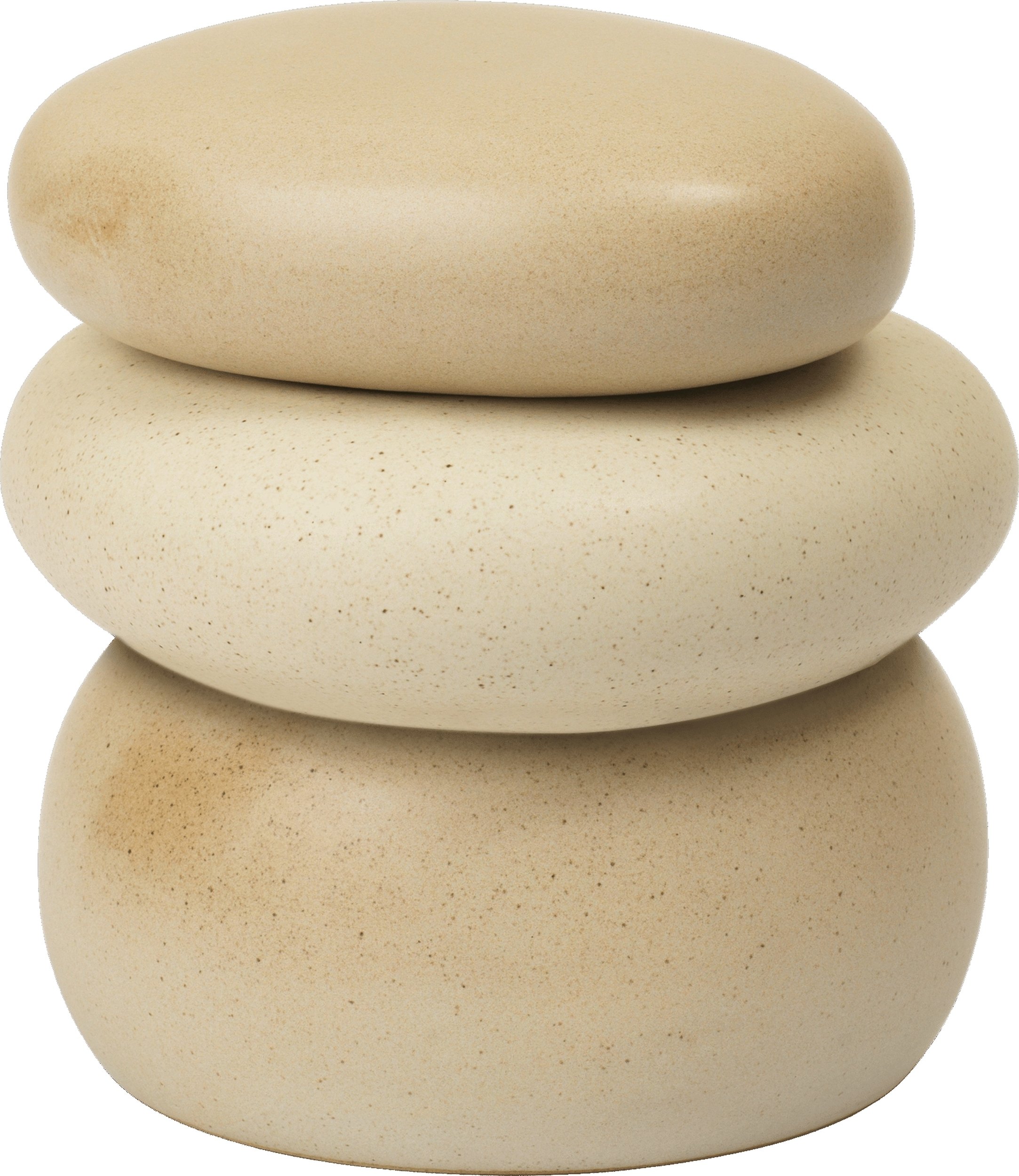 Pojemnik dekoracyjny Pebble 14,7 cm piaskowy