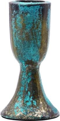 Świecznik na klasyczną świecę Cupa 8,5 cm antyczna zieleń