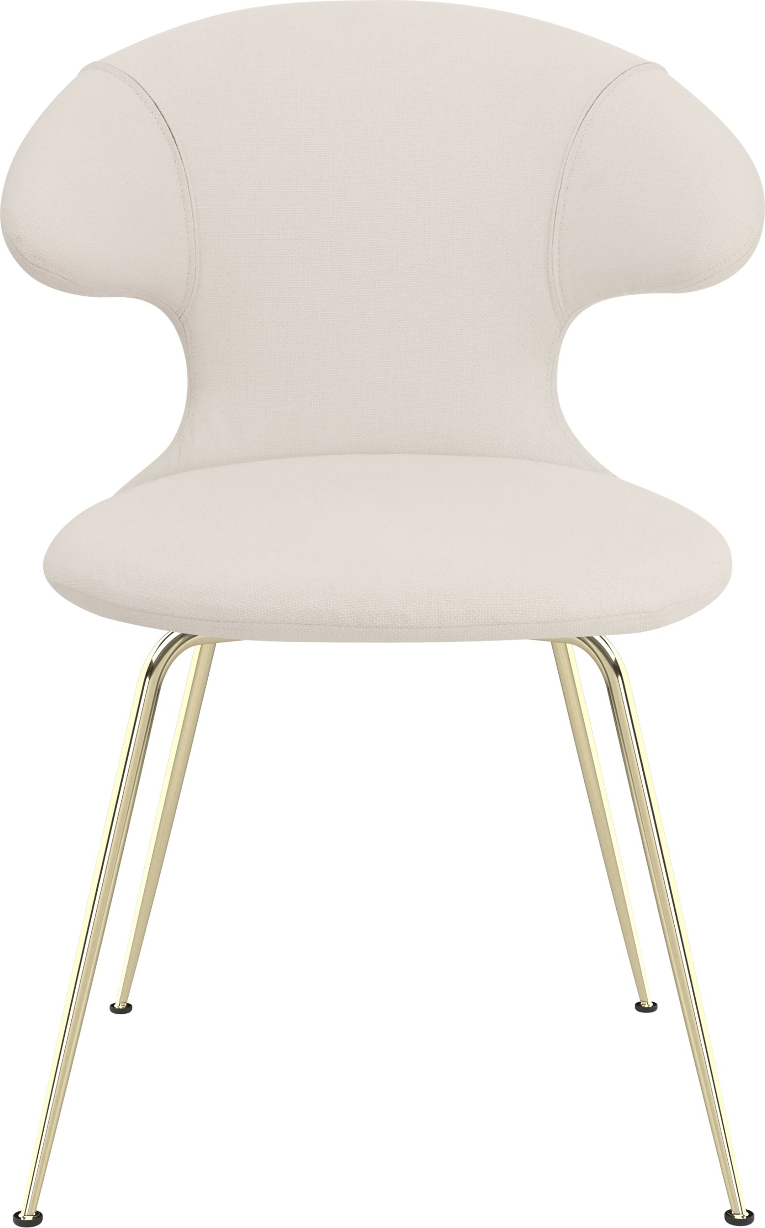 Krzesło Time Flies jasnopiaskowe na mosiężnych nogach