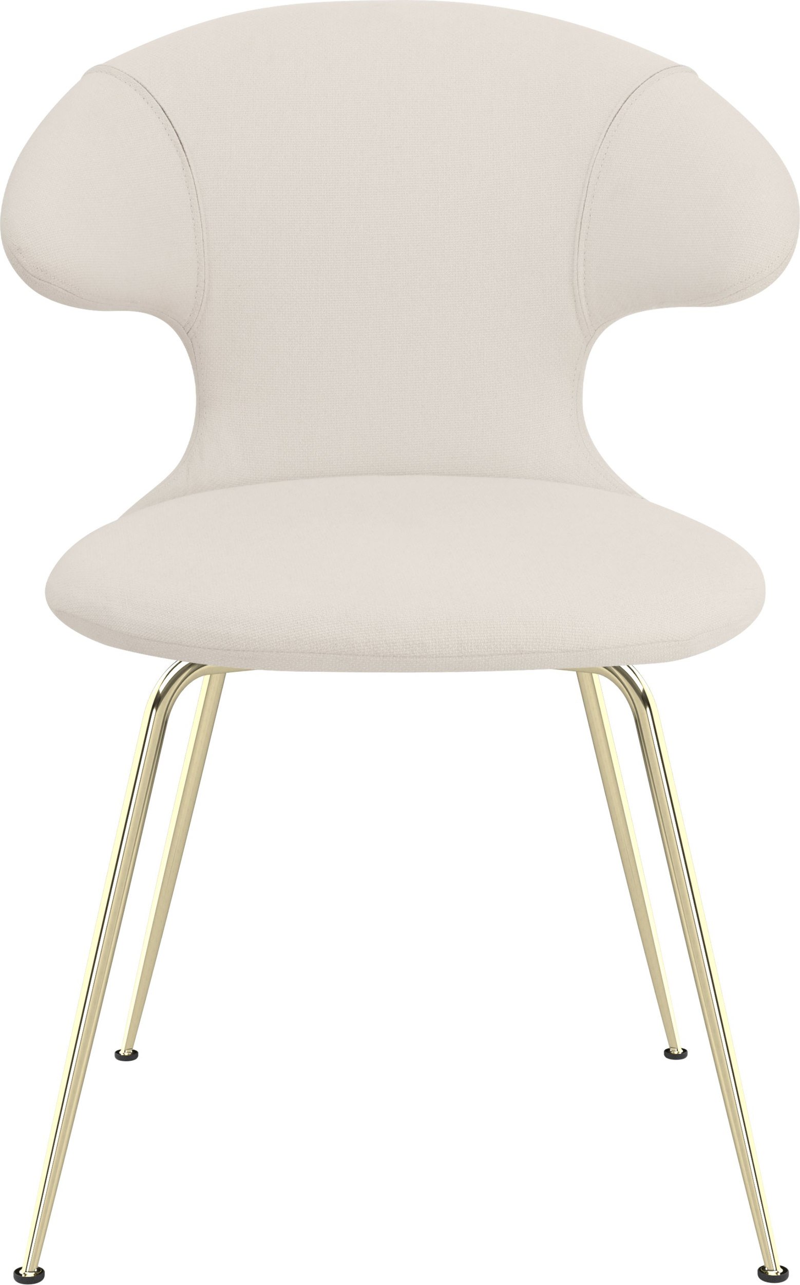 Krzesło Time Flies jasnopiaskowe na mosiężnych nogach