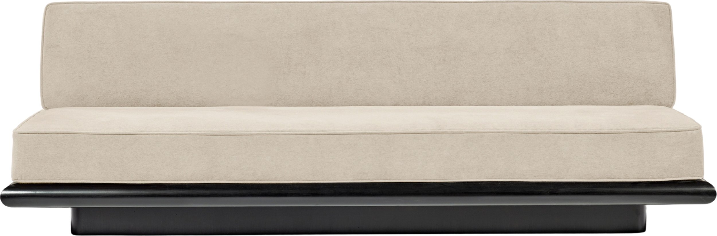 Sofa Ono 234 cm jasnoszara drewno tulipanowca