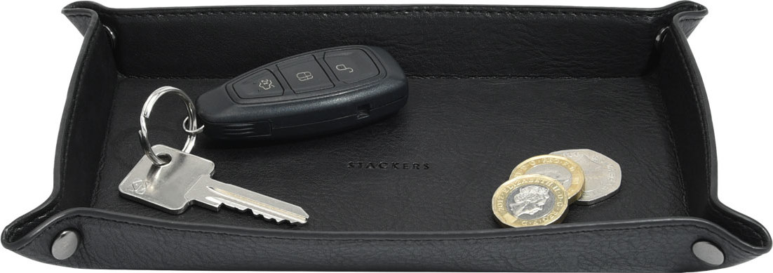 Podstawka prostokątna na drobiazgi Stackers czarna