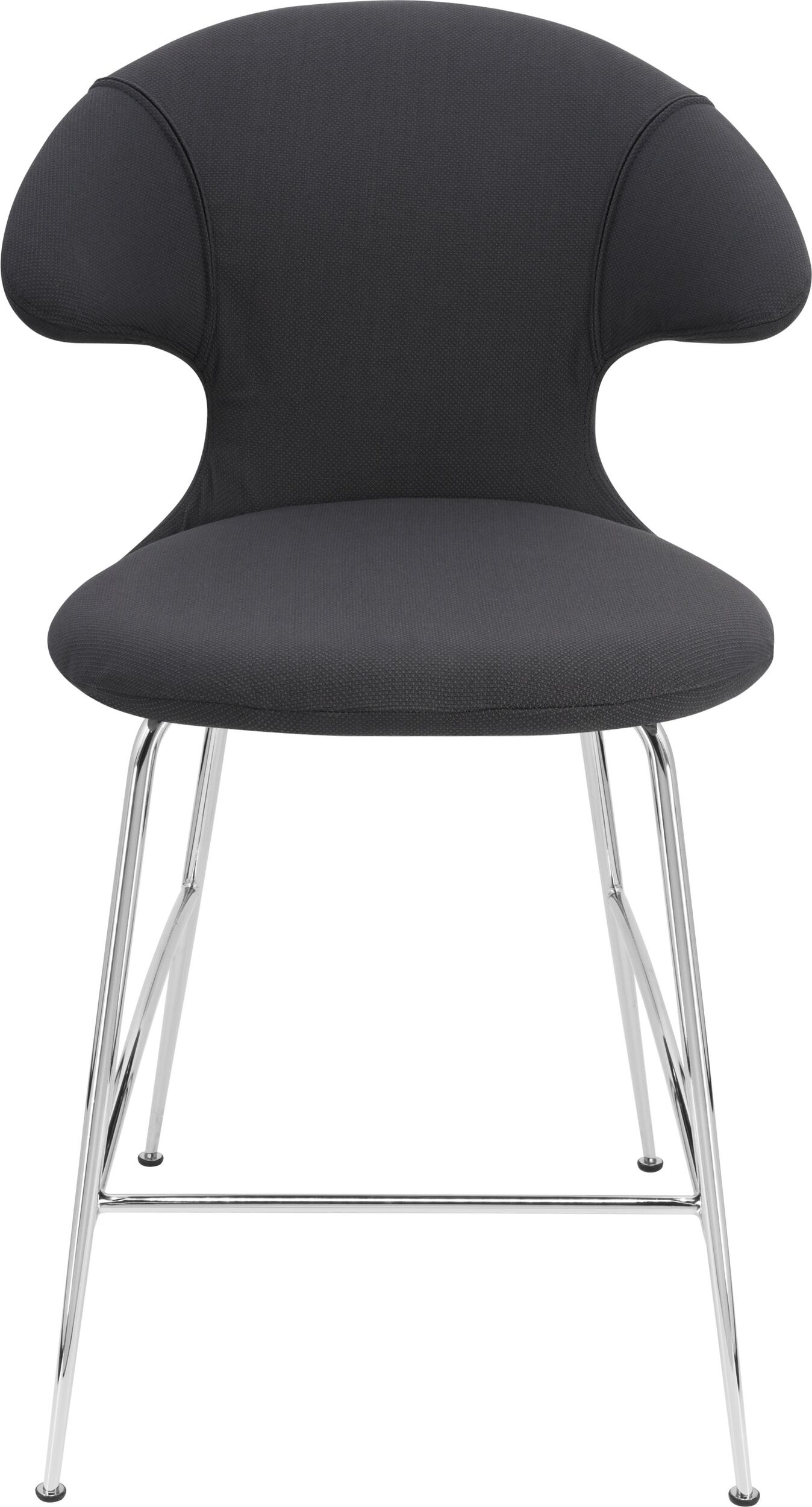 Krzesło Time Flies 102 cm ciemnoszare na chromowanych nogach