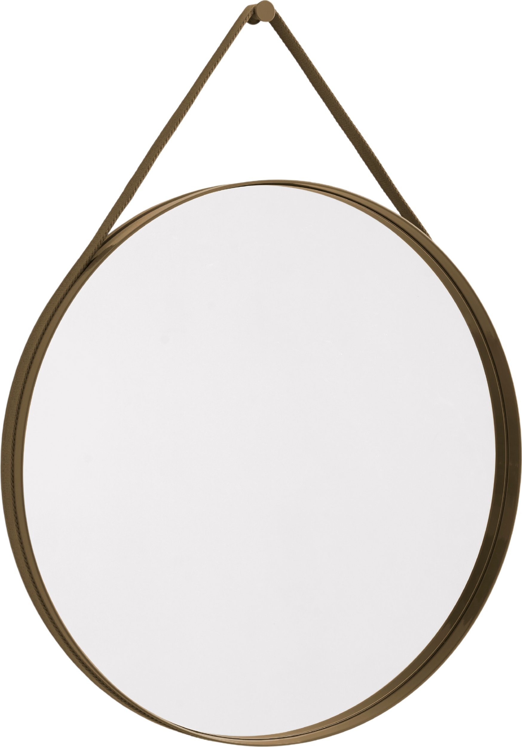 Lustro ścienne Strap 70 cm jasnobrązowe