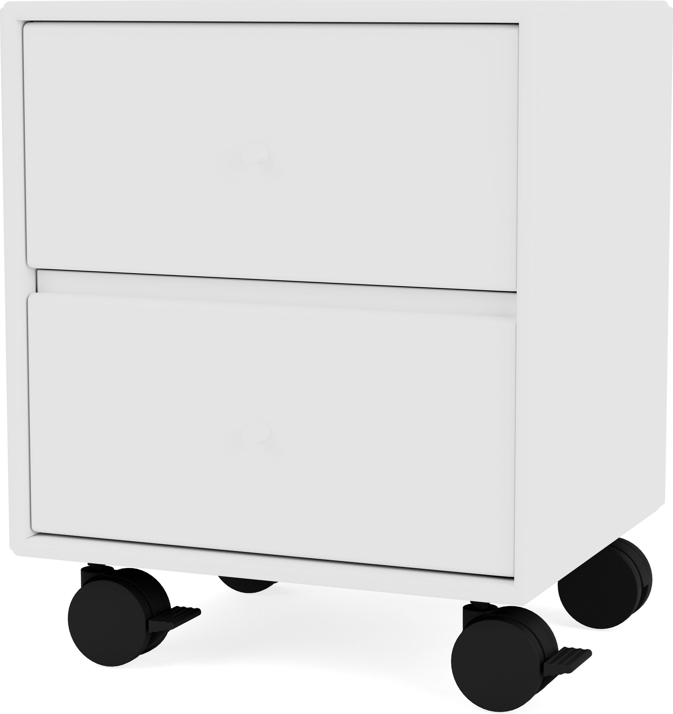 Szafka nocna Drift biała na kółkach