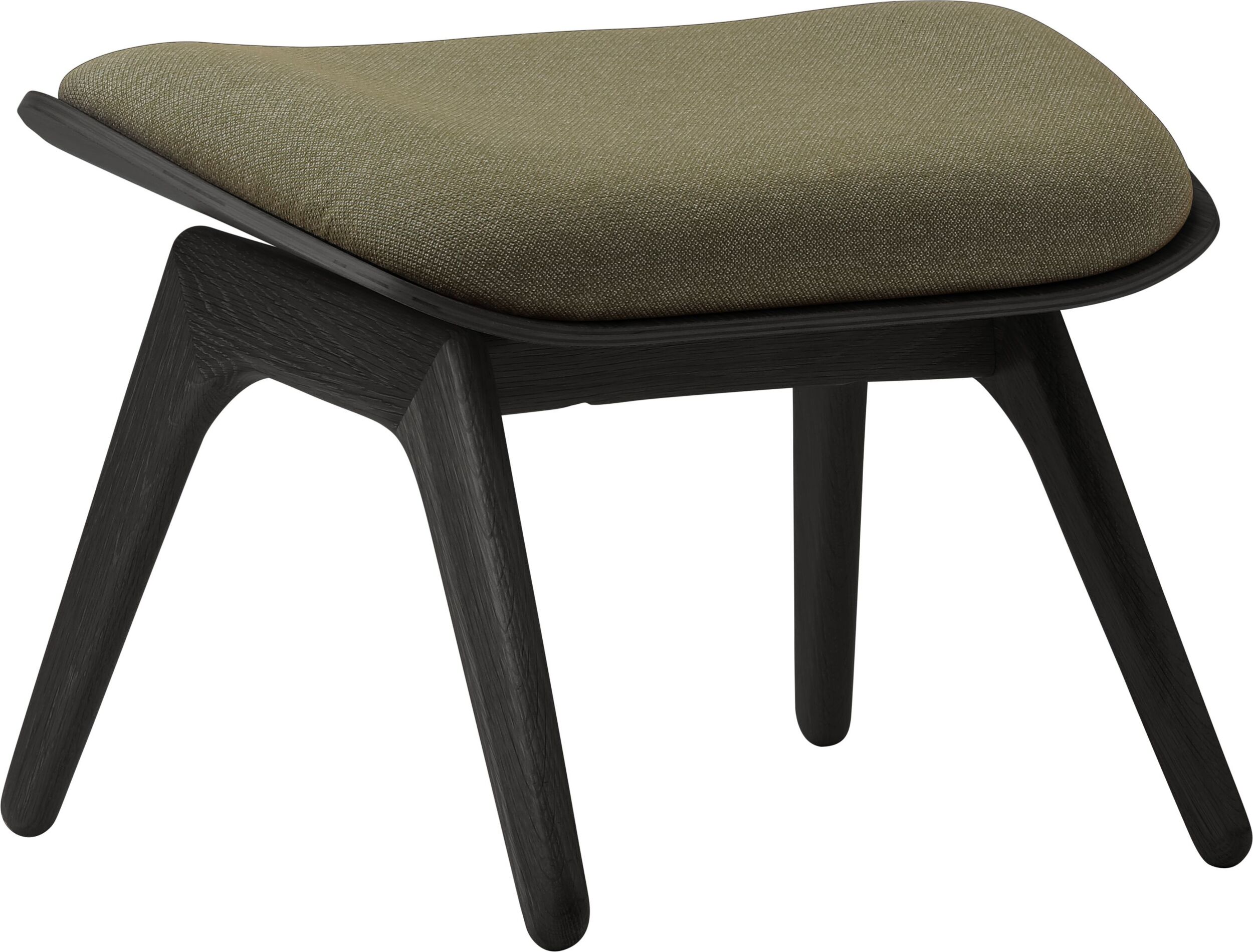 Podnóżek The Reader jasnozielony na czarnych dębowych nogach