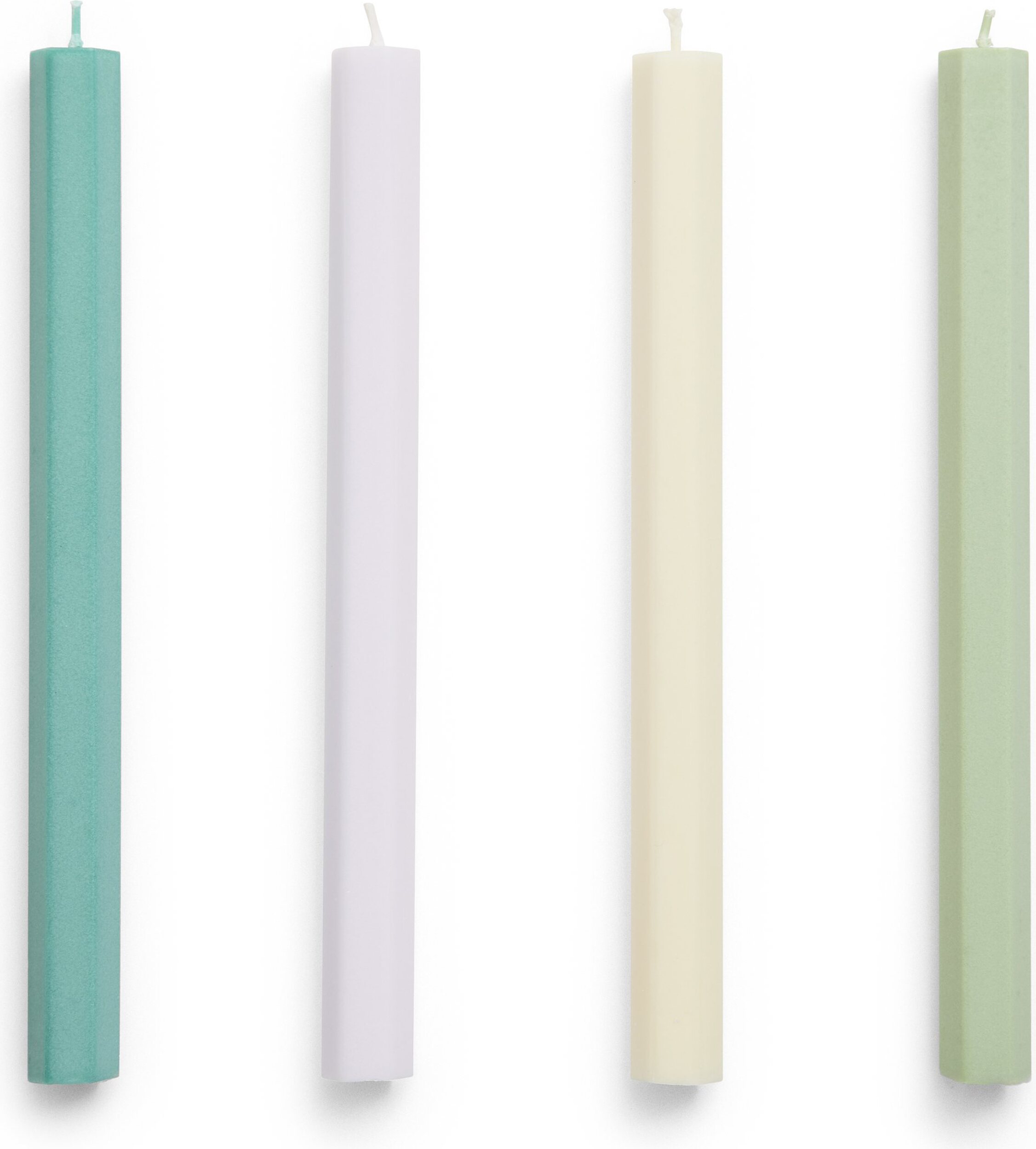 Świece Hexagon pastelowe 4 szt.