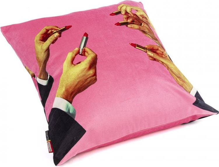 Poduszka Seletti Wears Toiletpaper Pink Lipsticks