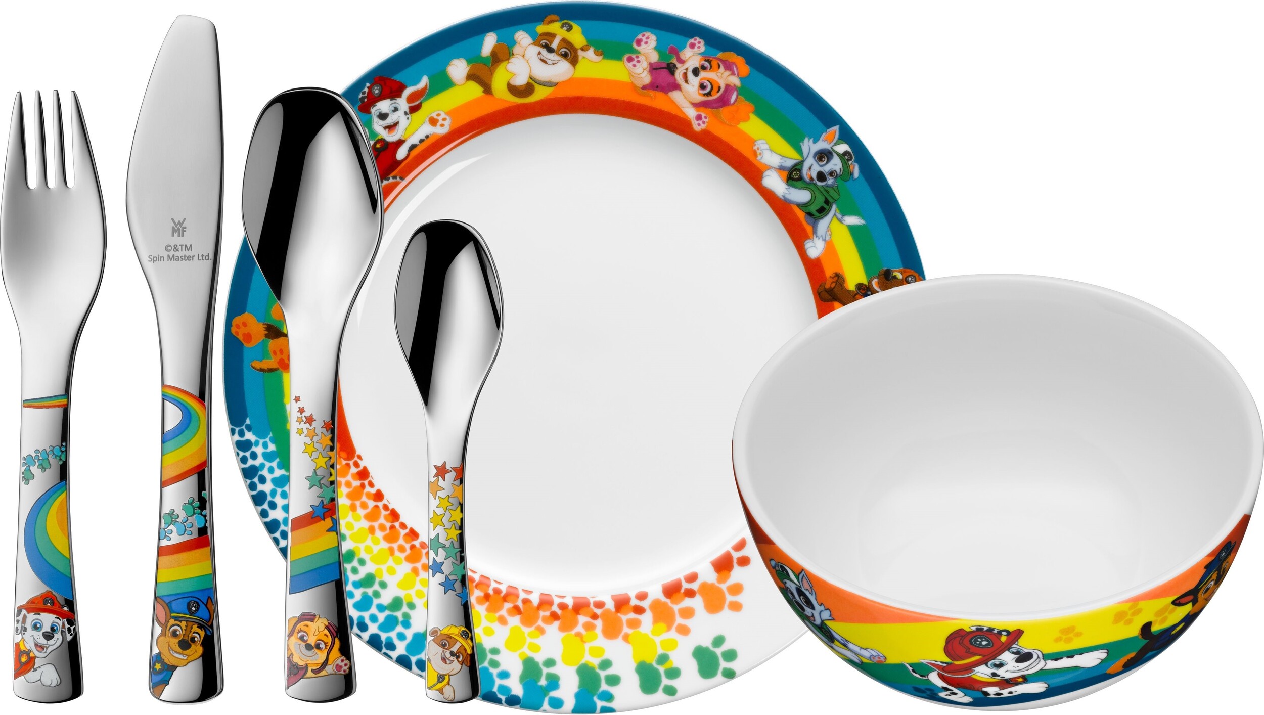 Sztućce i naczynia dziecięce WMF Psi Patrol 6 el.