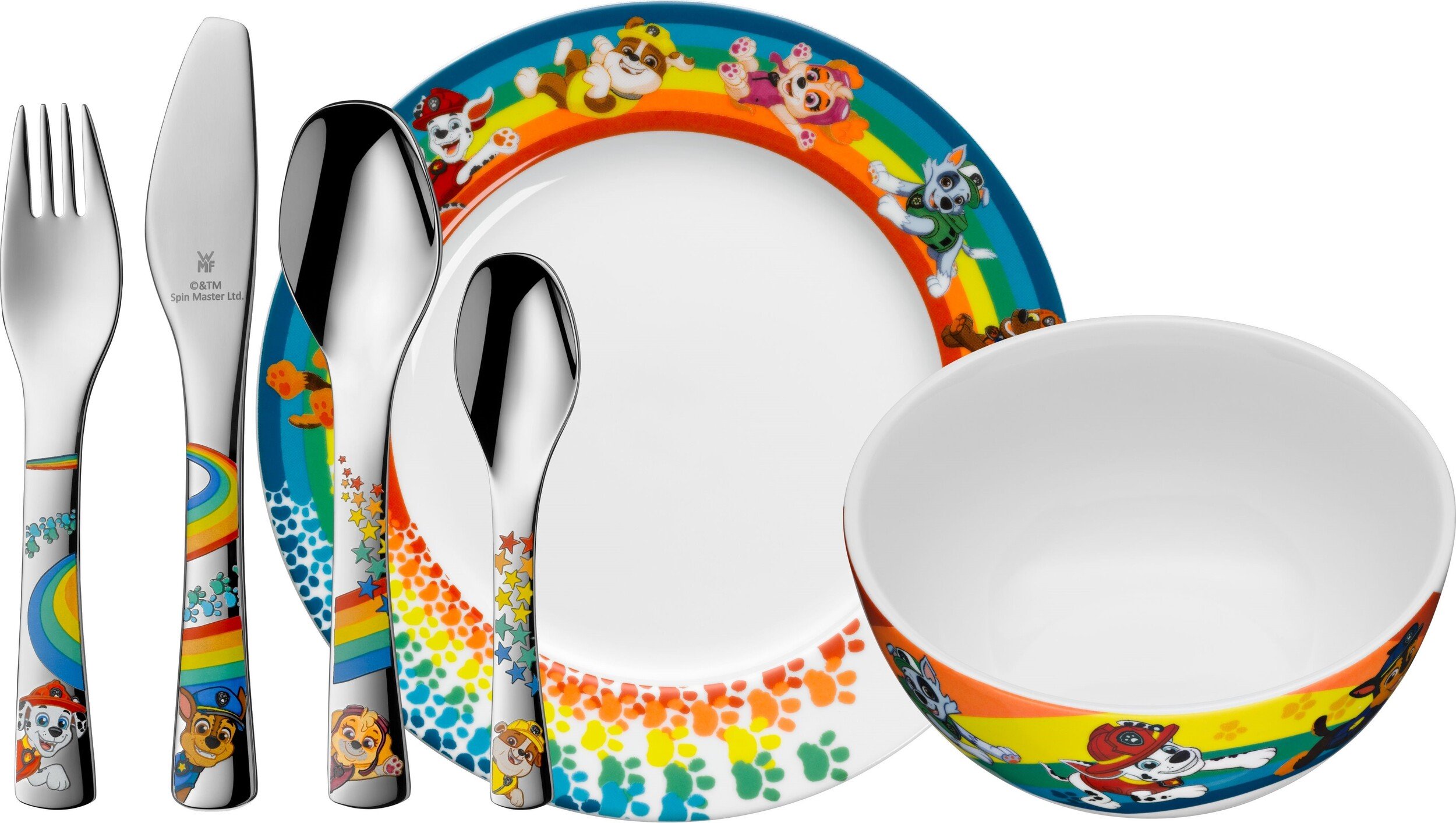 Sztućce i naczynia dziecięce WMF Psi Patrol 6 el.