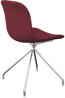Krzesło Troy 4 star tapicerowane chromowana rama fioletowy melanż
