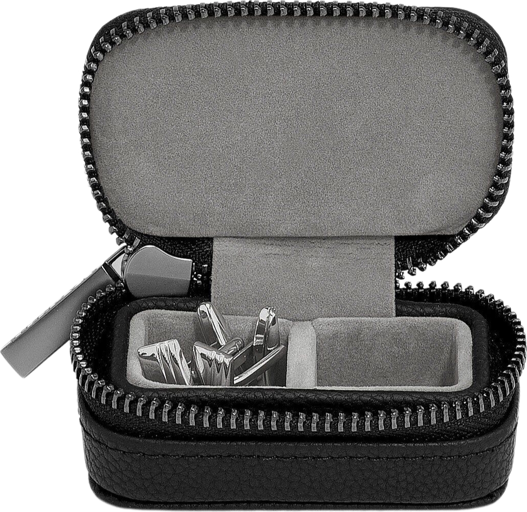 Etui podróżne na spinki do mankietów Stackers mini czarne