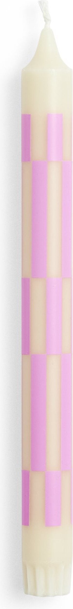 Świeca Hay Pattern szachownica różowa