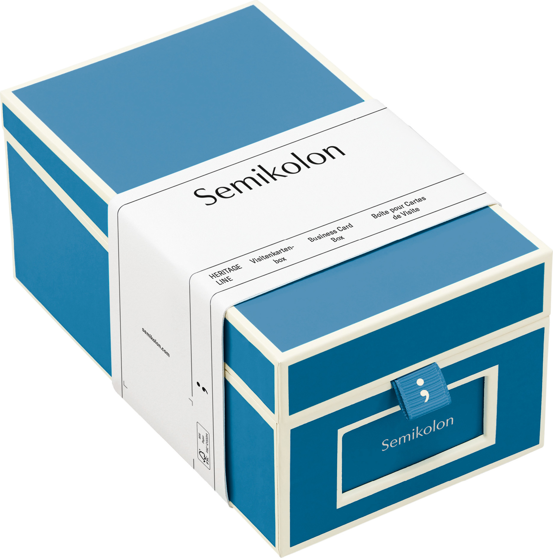 Pudełko na wizytówki Die Kante niebieskie