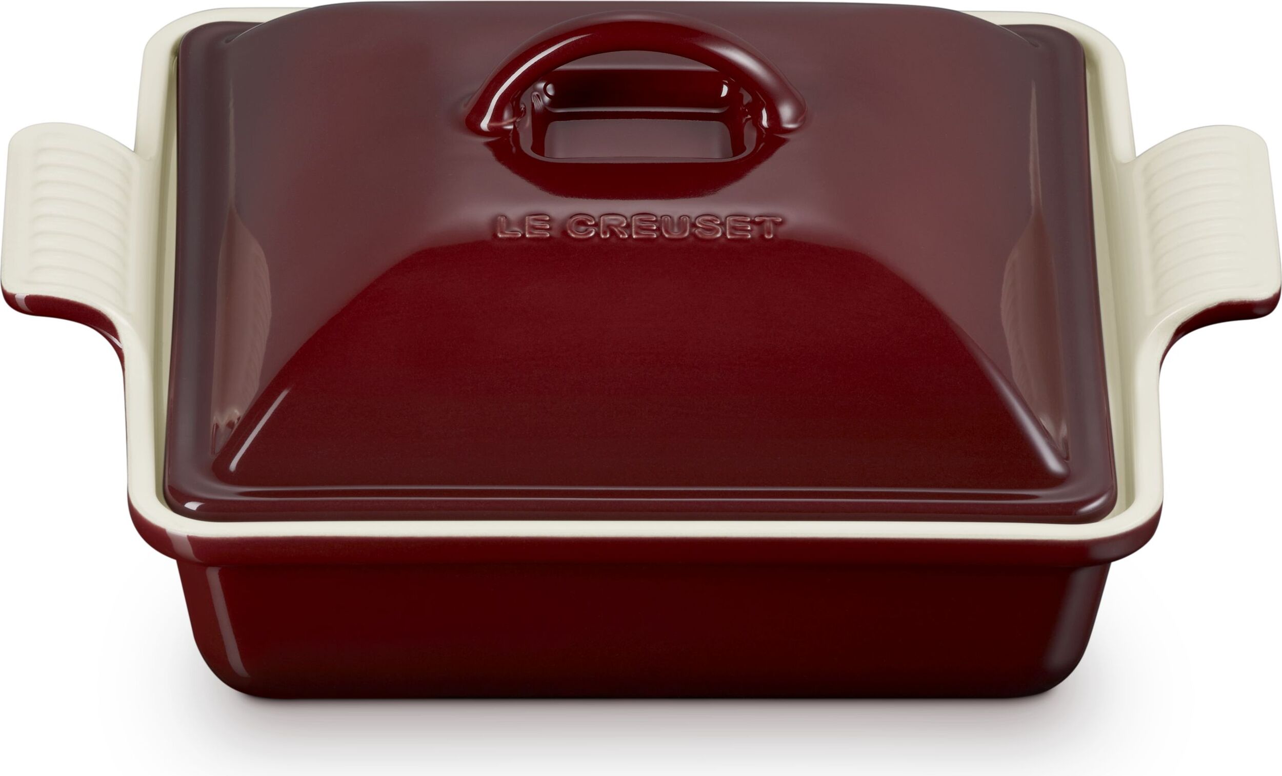Forma do pieczenia Heritage kwadratowa 23 cm burgundowa z pokrywką