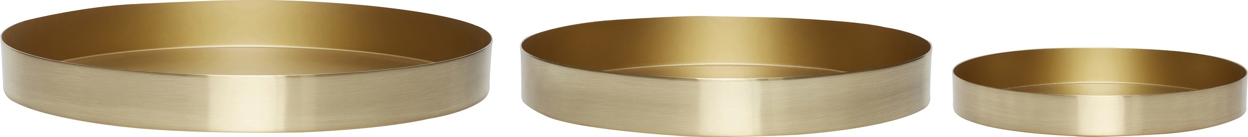 Tace dekoracyjne Hübsch złota 3 szt.