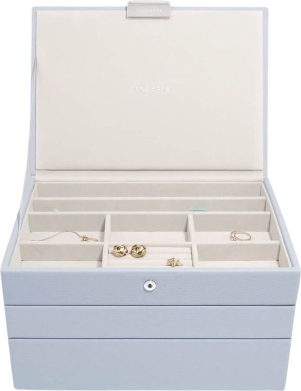 Szkatułka na biżuterię Stackers potrójna classic lawendowa