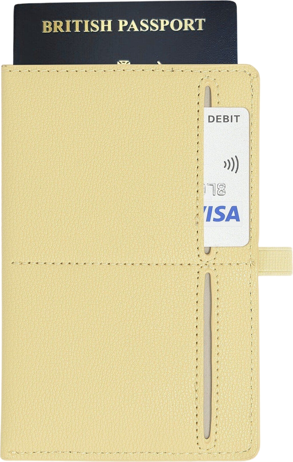 Etui na paszport i karty Stackers żółte