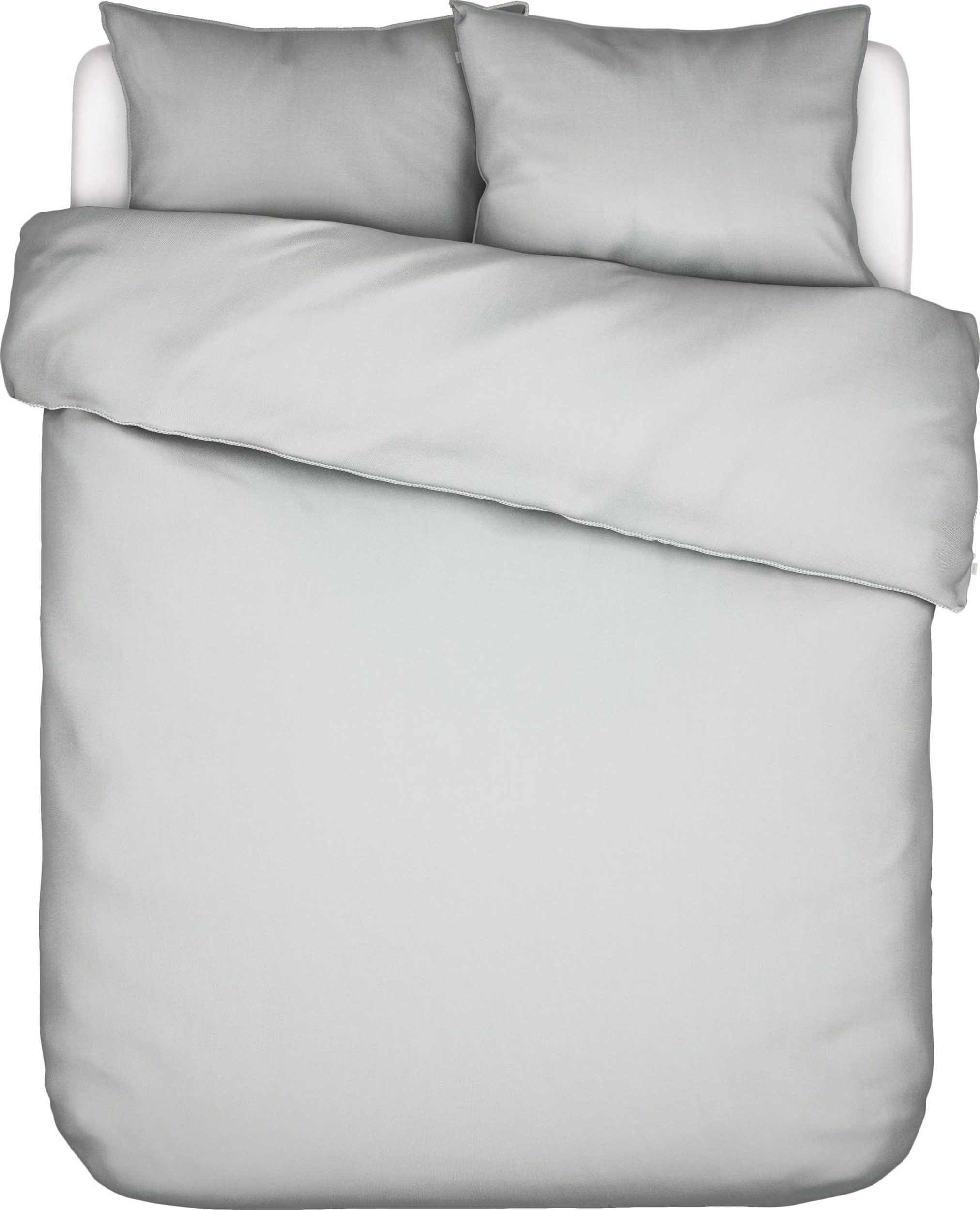 Pościel Minte 200 x 200 cm szara z 2 poszewkami na poduszki 80 x 80 cm zapięcie suwak