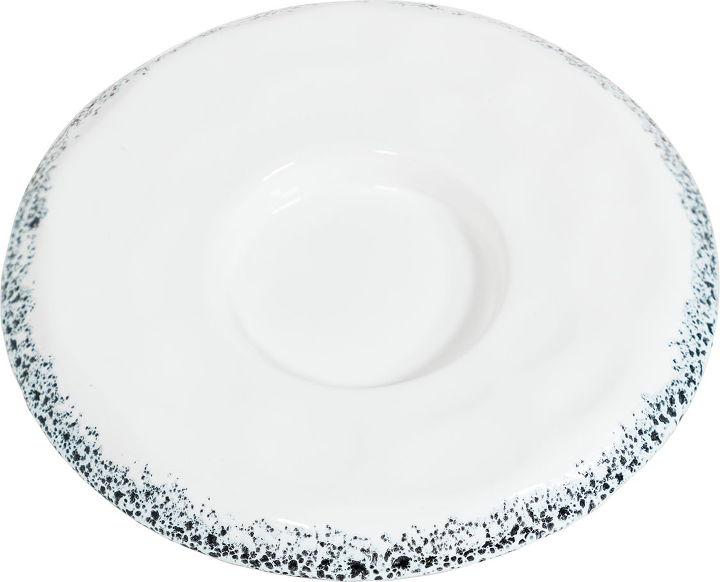 Podstawka dekoracyjna do lamp Pina czarno-biała ceramiczna