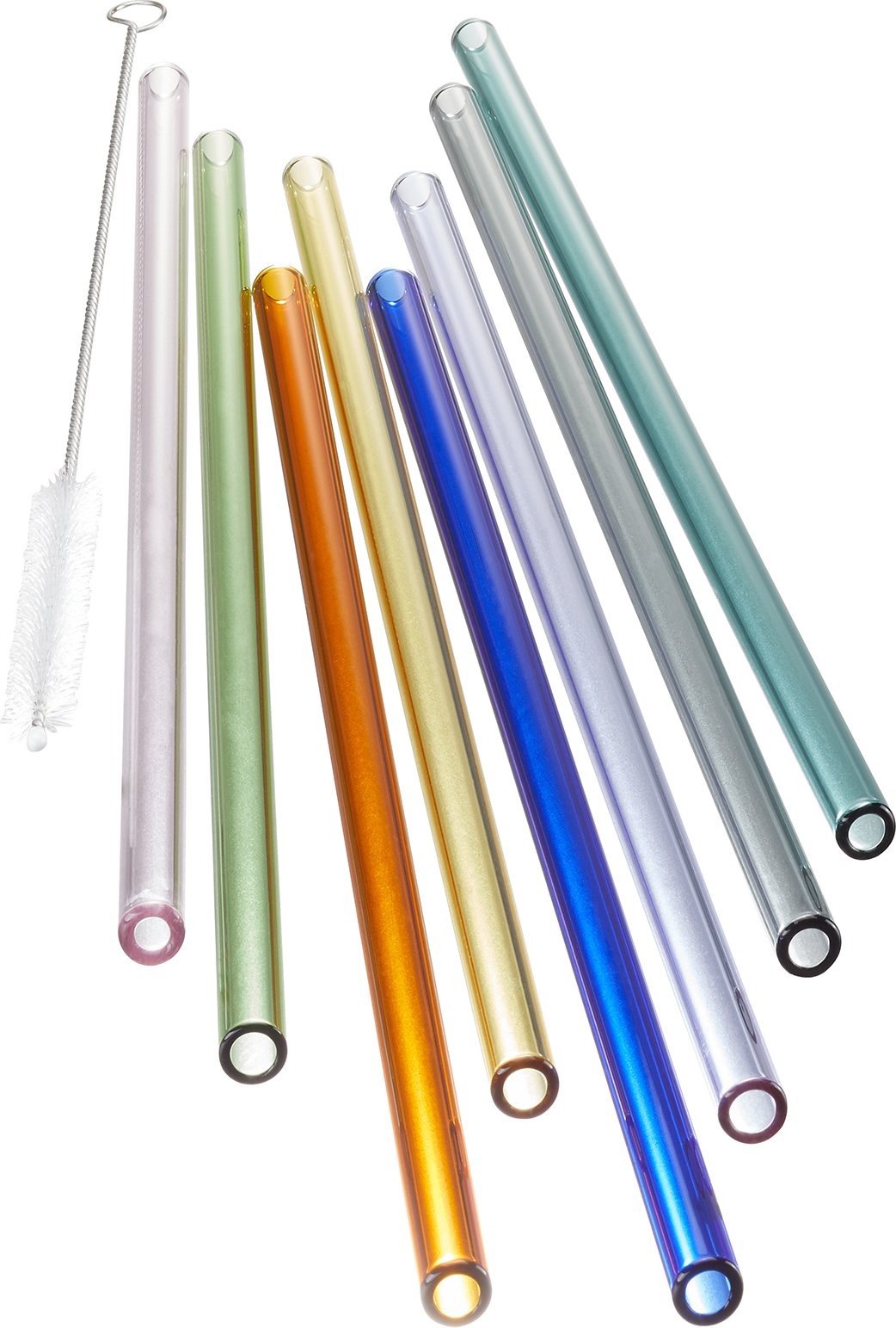 Słomki do napojów z czyścikiem Future 23 cm kolorowe 9 el.