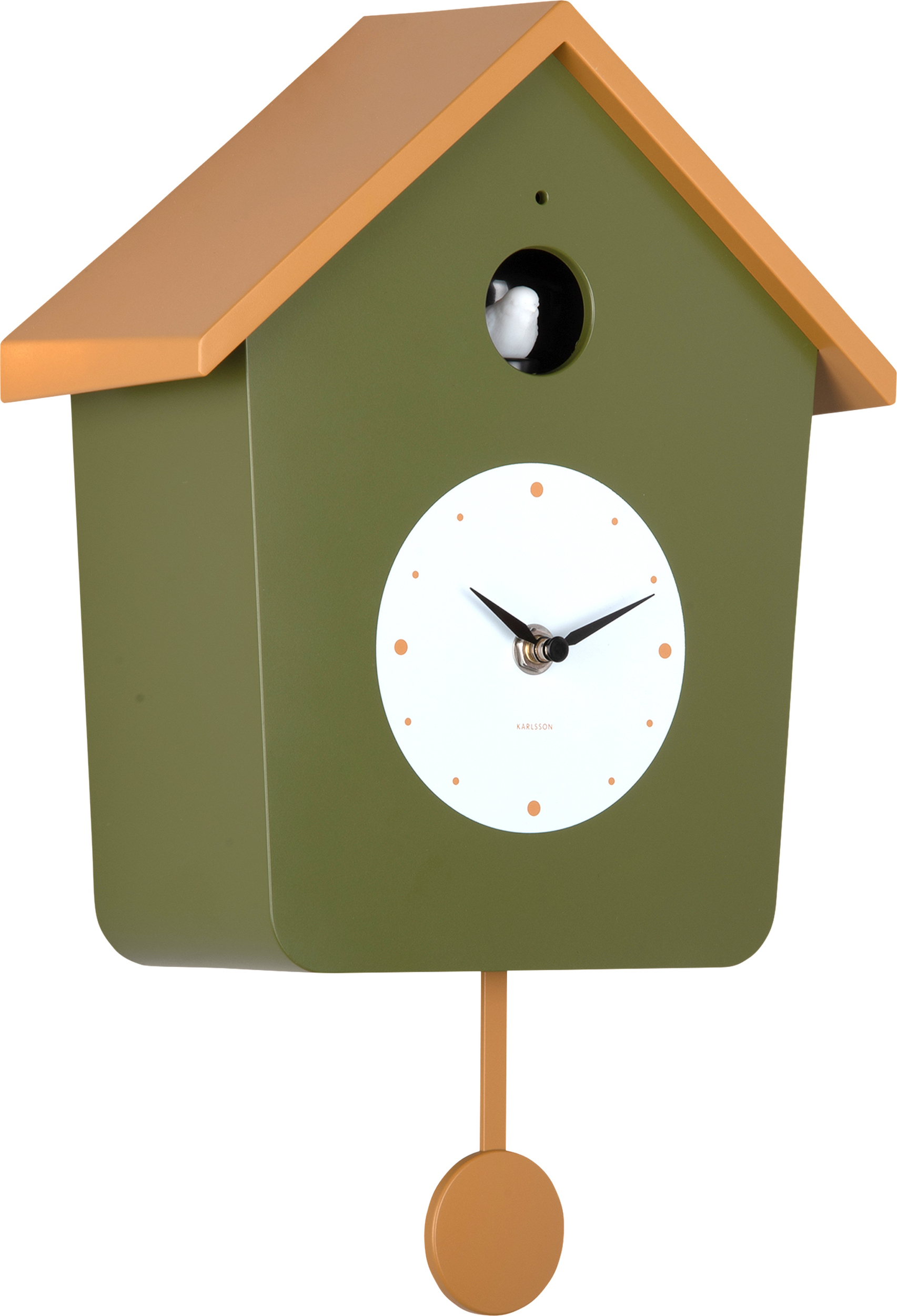 Zegar ścienny z kukułką Cuckoo Light ciemnozielony