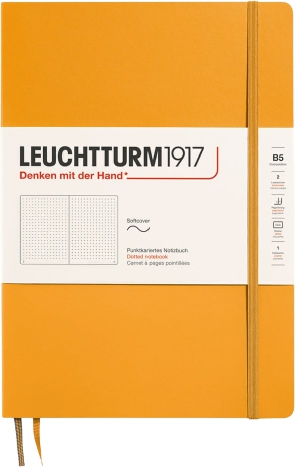 Notes w kropki w miękkiej oprawie Leuchtturm 1917 B5 123 strony pomarańczowy 80 g/m²