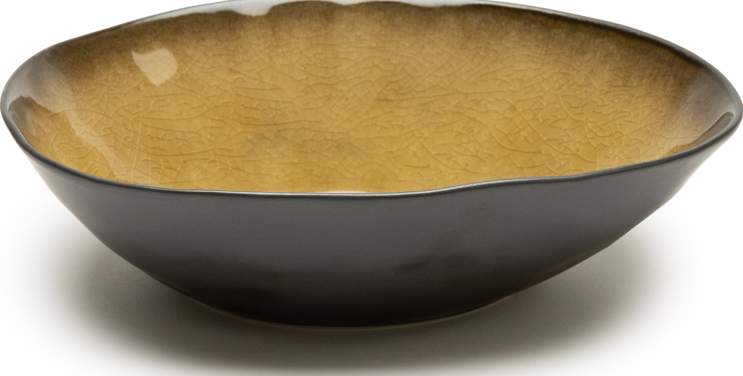 Miski Pure owalne brązowo-żółte 2 szt.