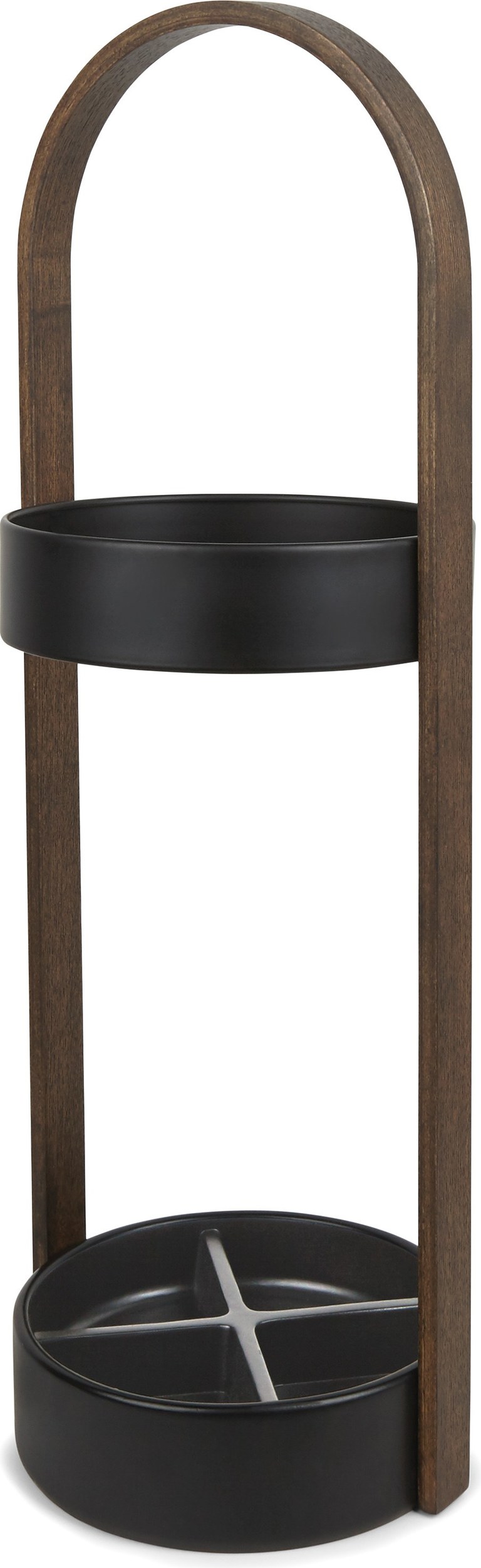 Stojak na parasole Hub brązowo-czarny