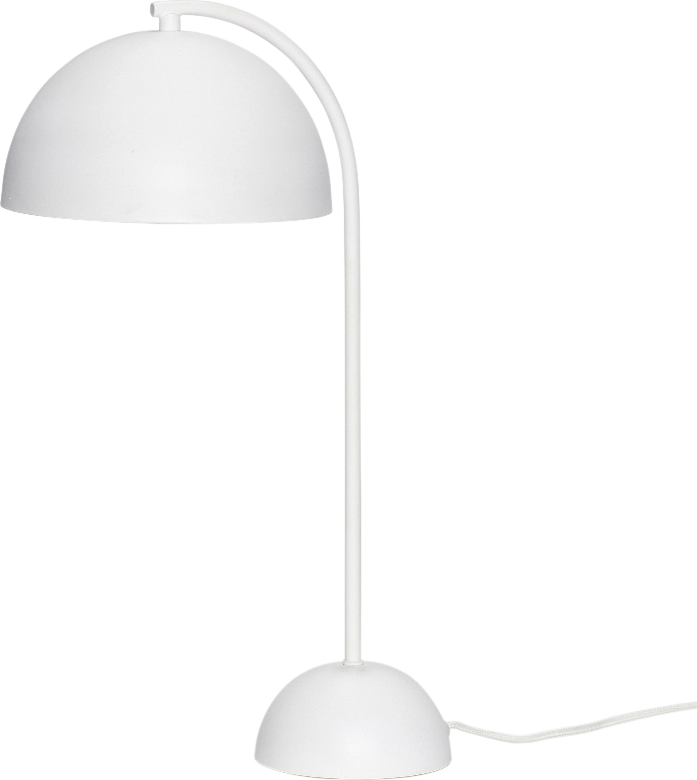 Lampa stołowa Hübsch 48 cm biała metalowa