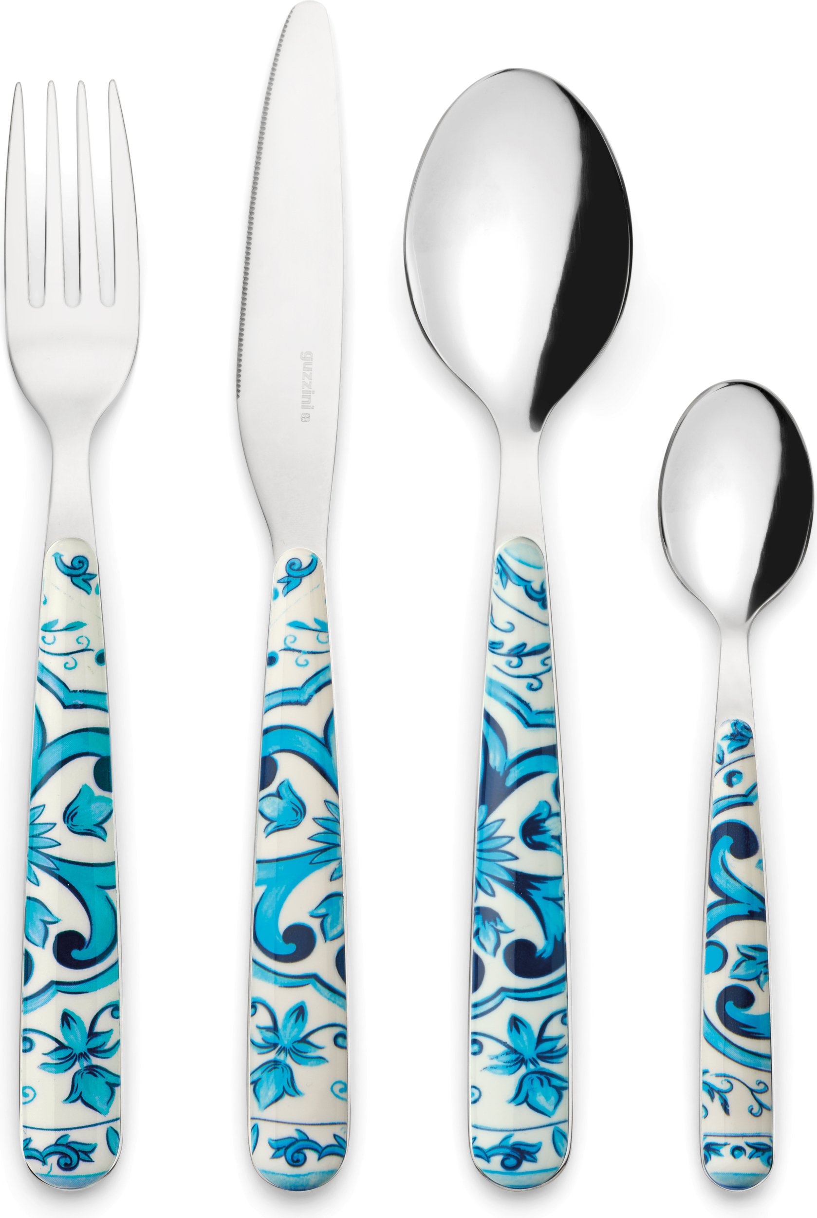 Komplet sztućców Blues niebieski 24 el.