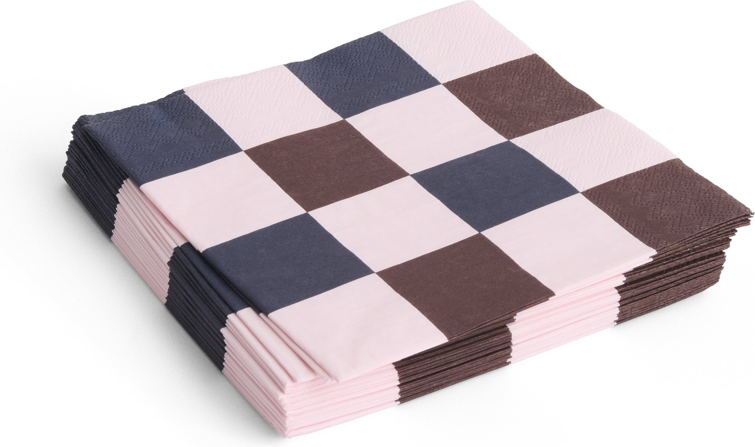 Serwetki papierowe Hay Pattern 33 x 33 cm jasnoróżowo-bordowo-czarna szachownica 20 szt.