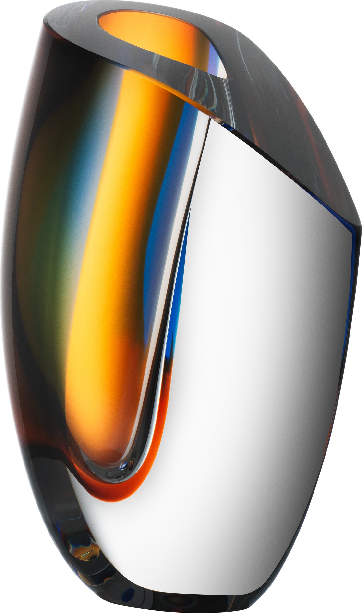 Wazon Mirage 21 cm niebiesko-pomarańczowy