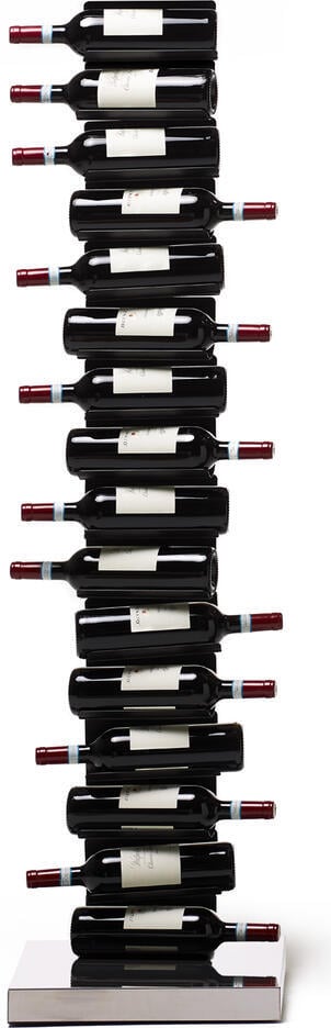 Stojak na wino Ptolomeo 155 cm czarny ze srebrną podstawą