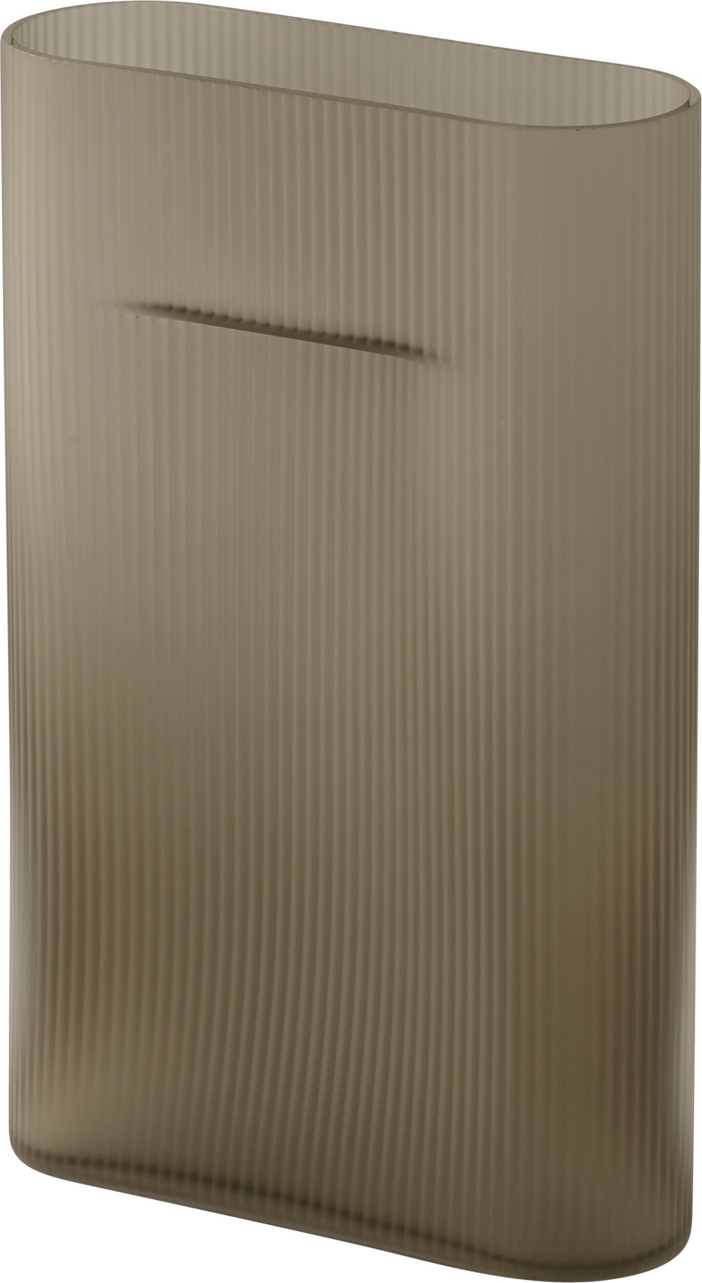 Wazon Ridge 35 cm taupe szklany