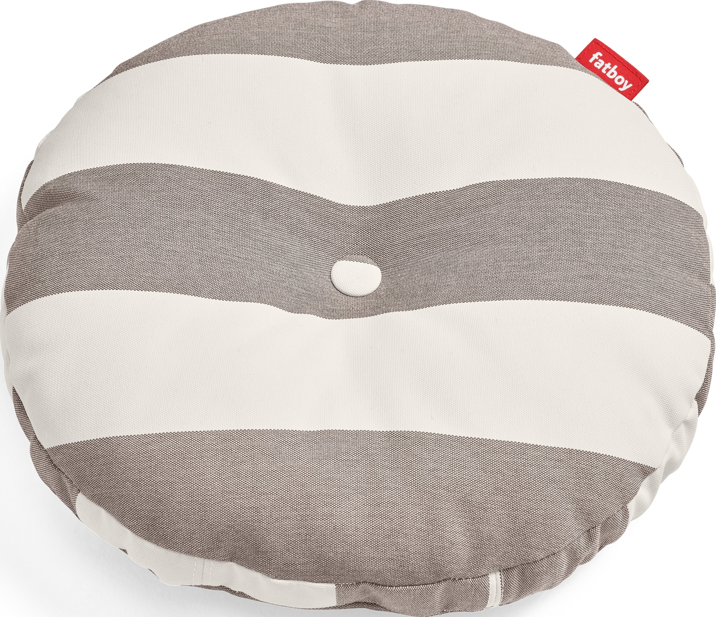 Poduszka Circle w paski brązowo-beżowa