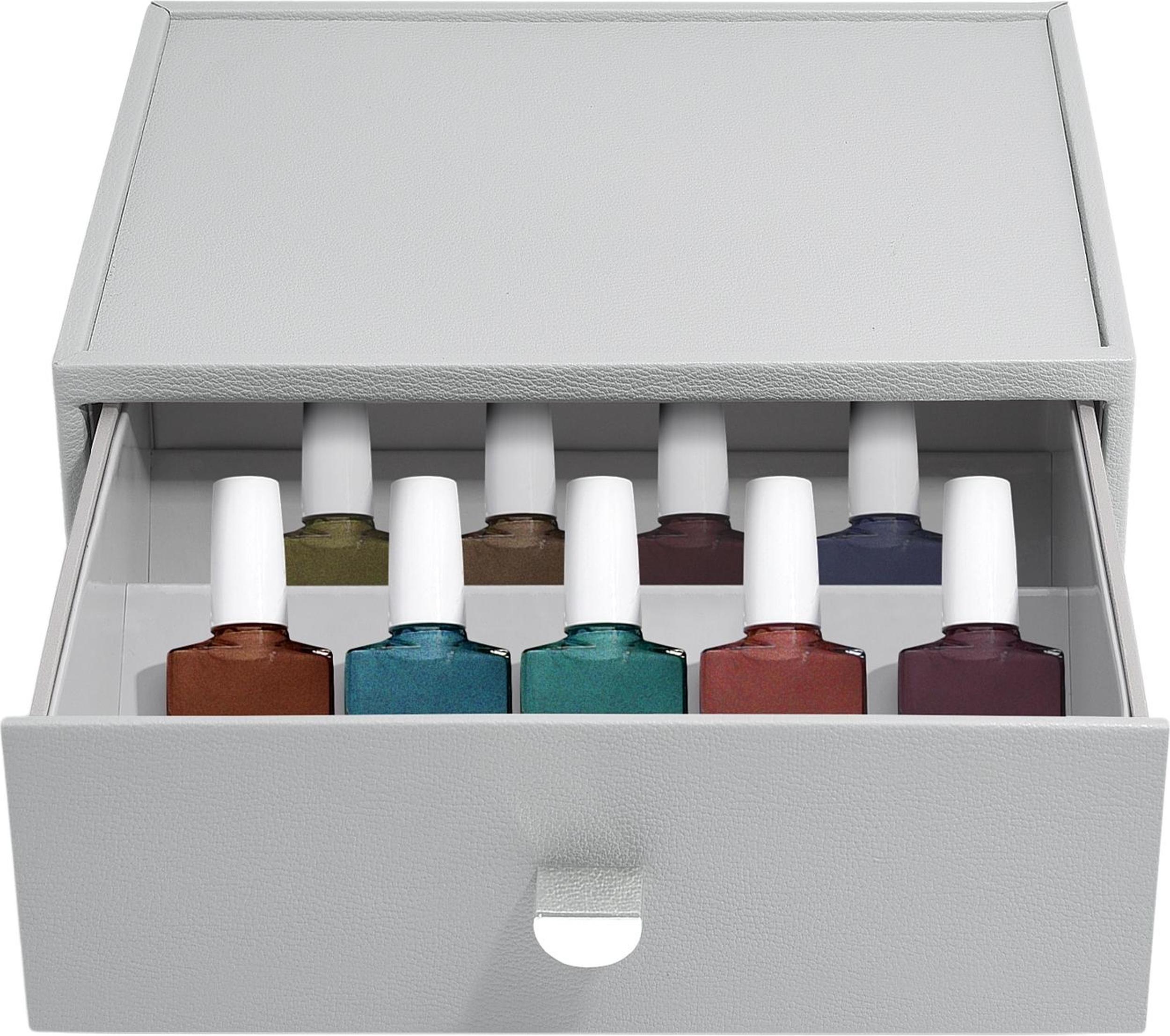 Organizer na lakiery do paznokci Stackers Pebble classic kamienna szarość z szufladą