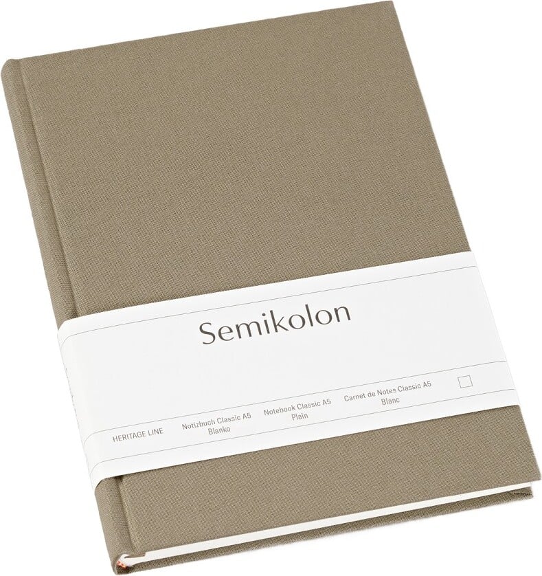 Notes gładki Uni Classic A5 brązowoszary