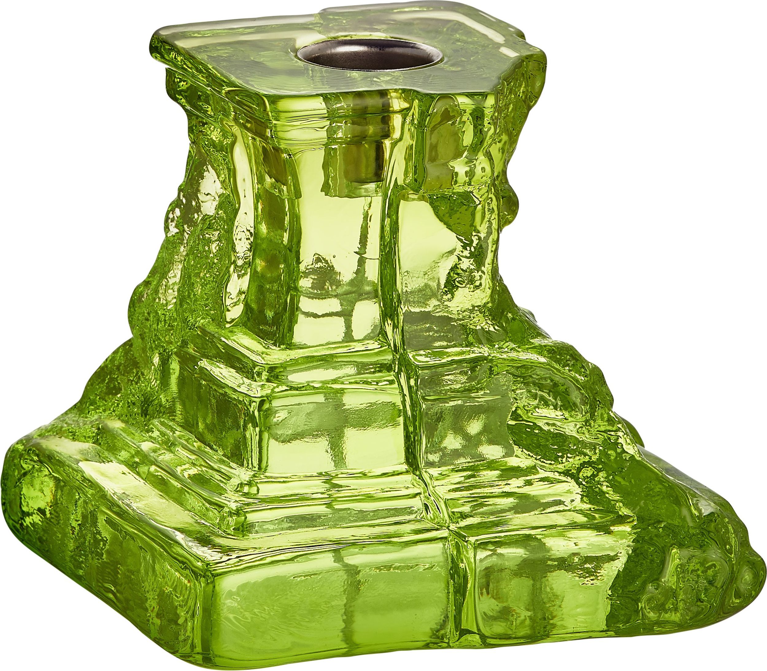 Świecznik na klasyczną świecę Rocky Baroque 9,5 cm zielony