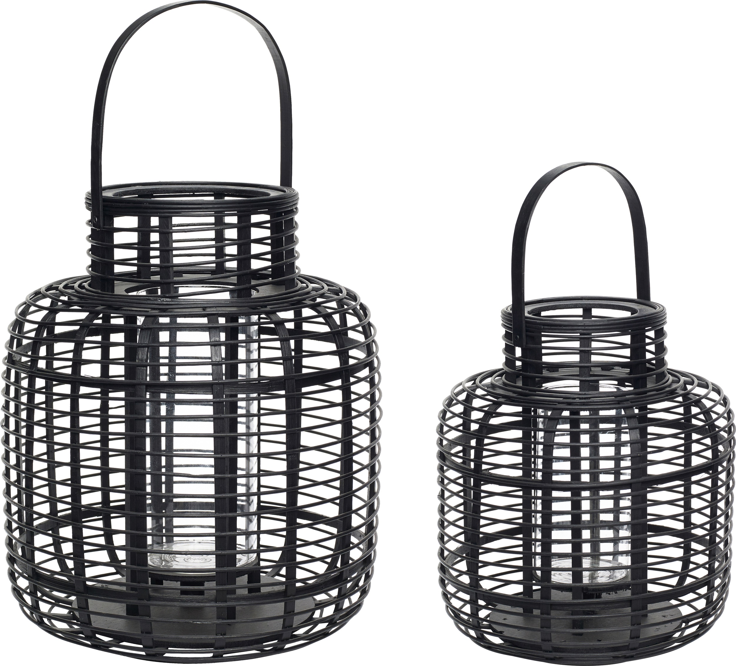 Latarnia Hübsch czarna 30803 2 szt.