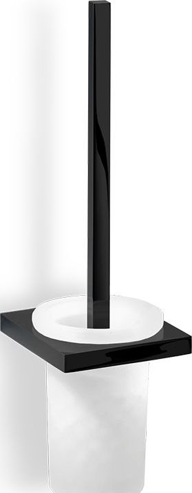 Szczotka do WC Contract czarny mat ścienna z pojemnikiem akrylowym