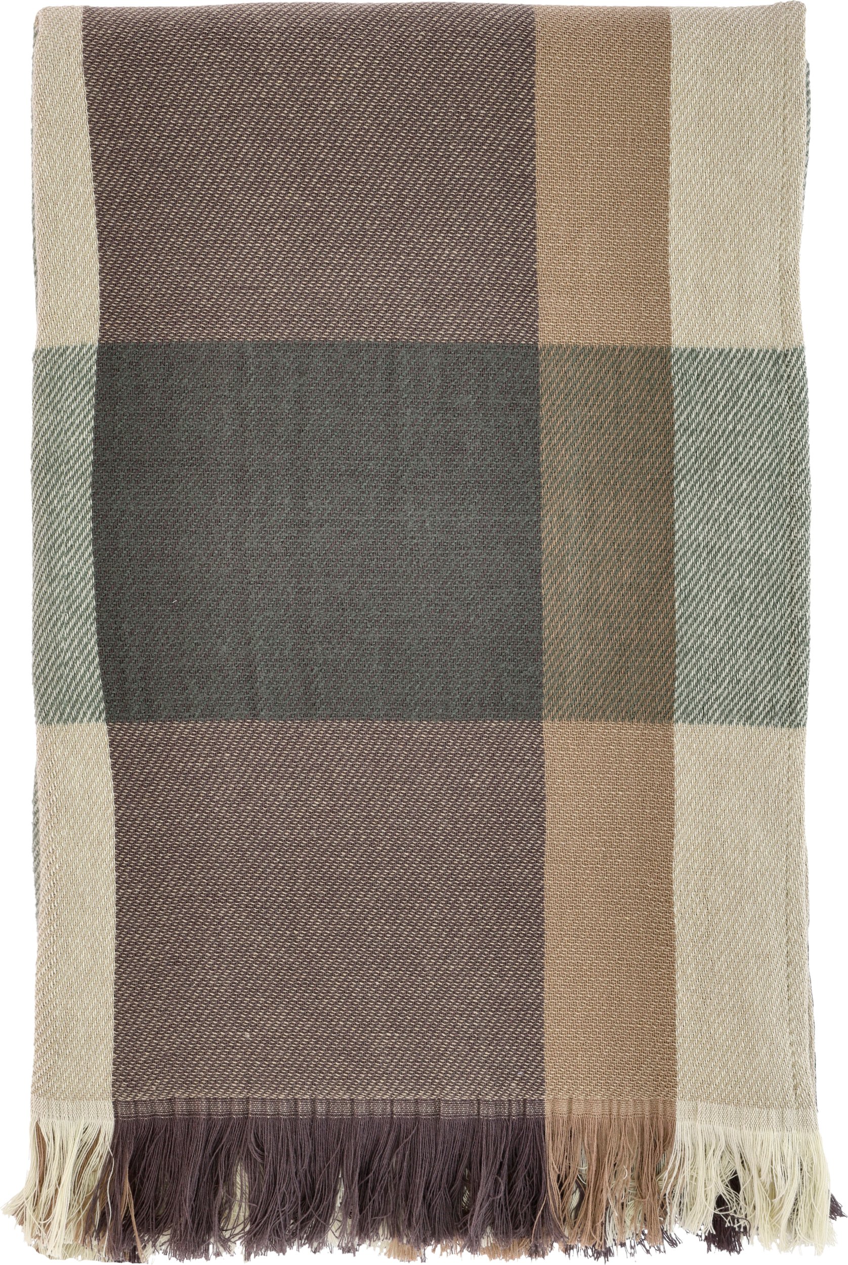 Koc Embrace 130 x 170 cm brązowo-zielony